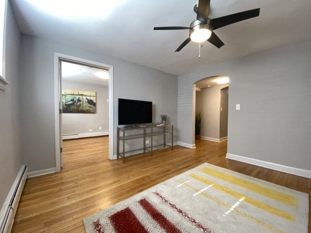 Bedroom located off the living area