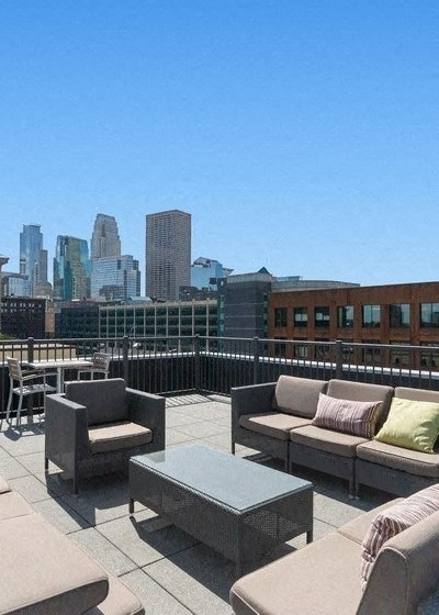 Rooftop Seating with a Gorgeous View of the City