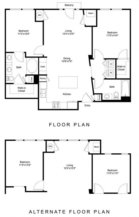 the floor plan for the apartments