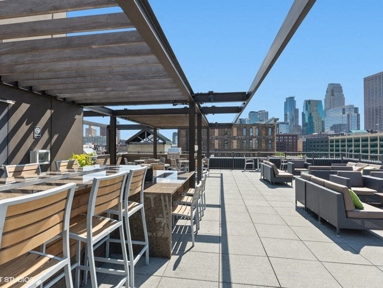Rooftop Patio with a Stunning View of Downtown