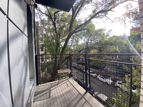 Private patio with lovely Lincoln Park views