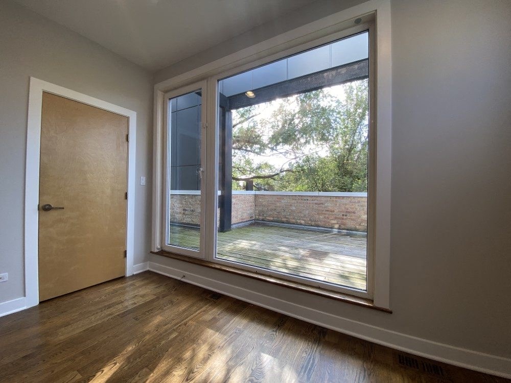 Large window in main bedroom