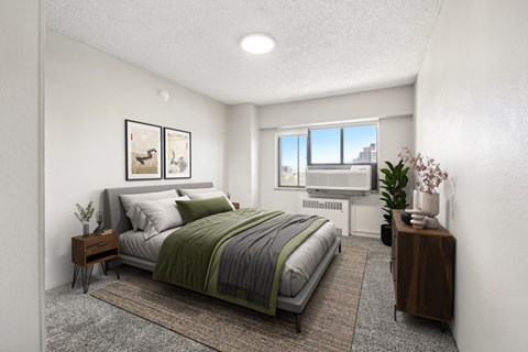 First bedroom in our two bedroom one bath apartment home
