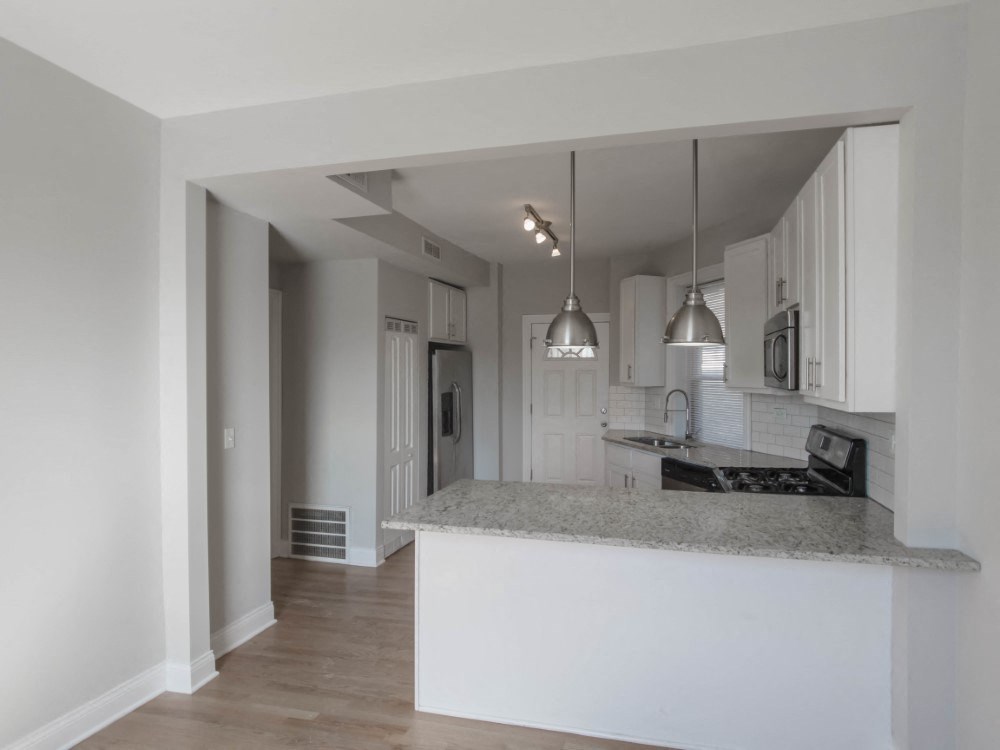 Kitchen with a breakfast bar