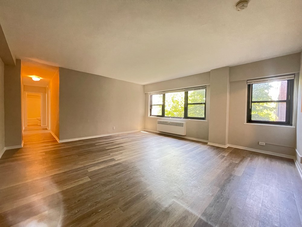 Bright and airy living room with large windows - 2 Bedroom  at 5550 S Dorchester, Chicago, IL