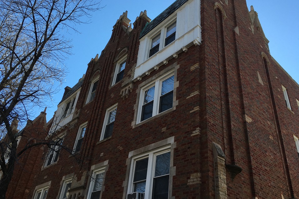 Brick exterior buildings