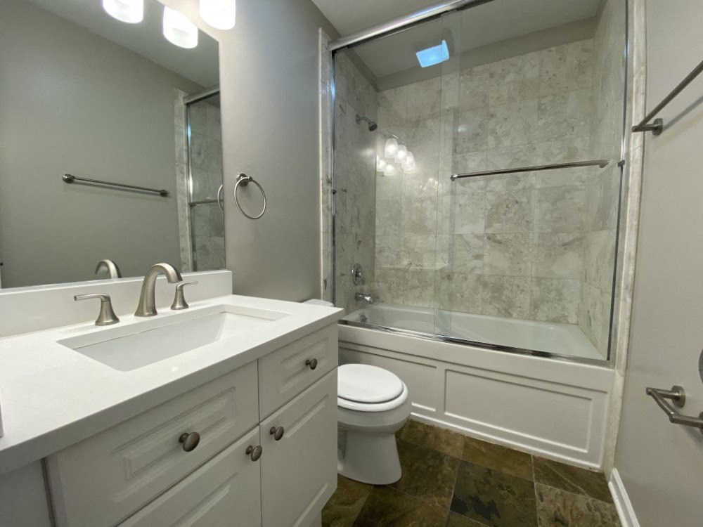 Bathroom with vanity storage - One Bedroom