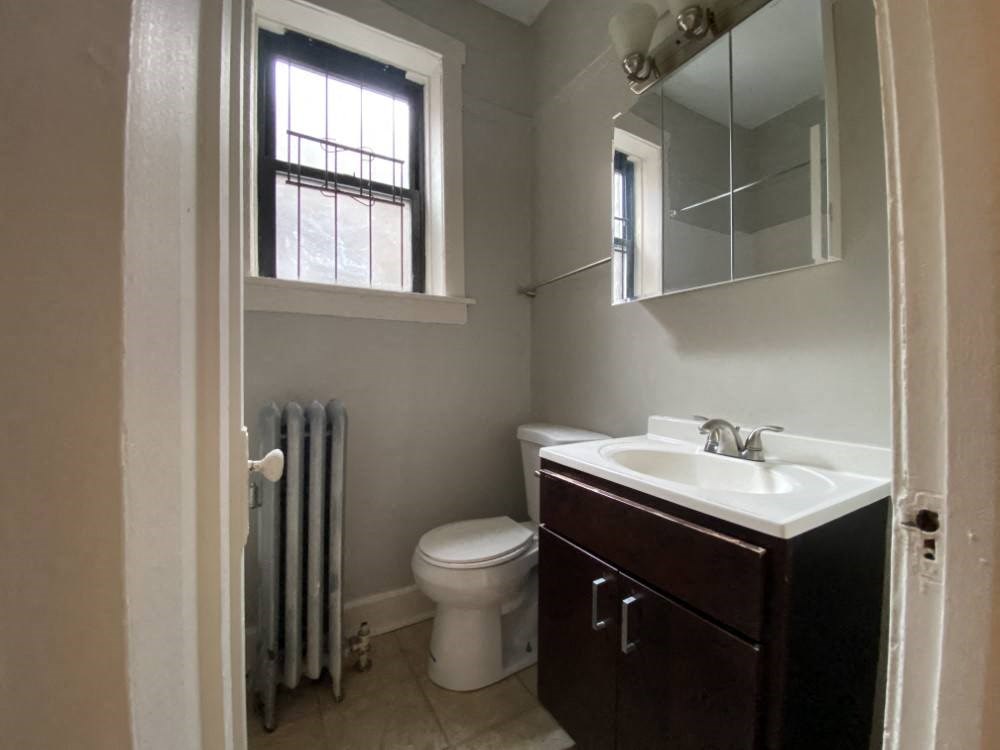 Bathroom with vanity storage
