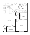 A1-1AC one bedroom floorplan with 715 square feet A1-1AC one bedroom floorplan with 715 square feet at The Westlyn, Warrenville, 60555