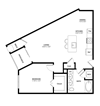 A4 one bedroom floorplan with 848 square feet A4 one bedroom floorplan with 848 square feet at The Westlyn, Warrenville, IL, 60555