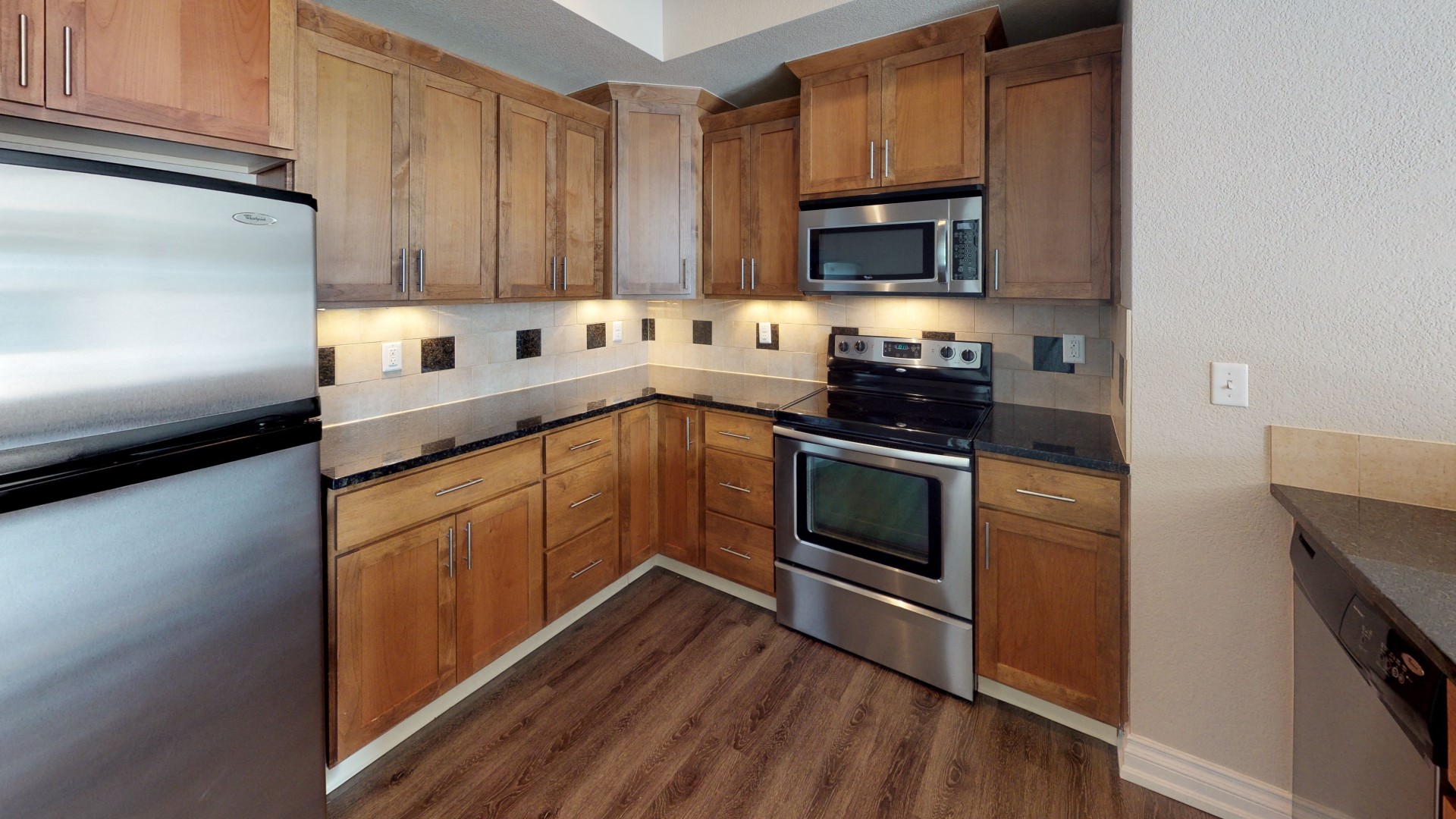 Plenty of cabinet space for storage