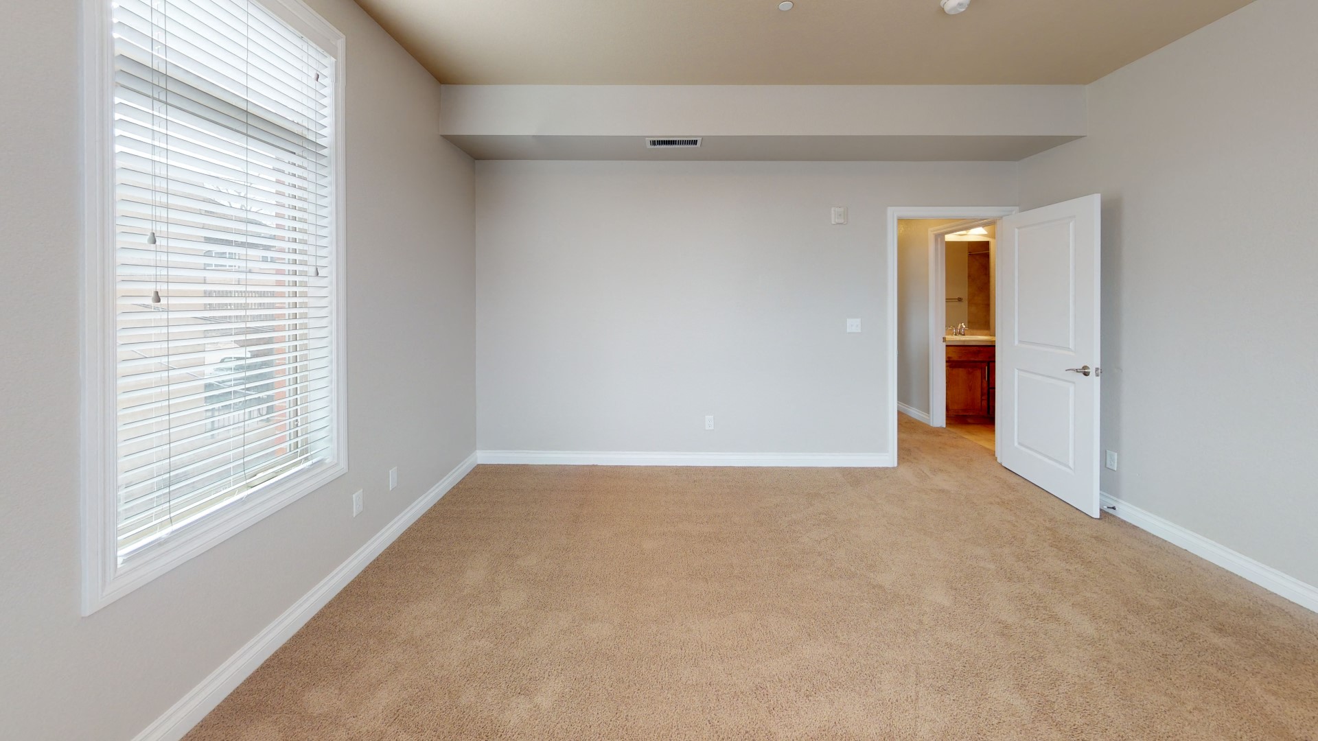 Large windows in the bedroom