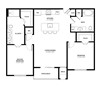 B1 two bedroom floorplan with 1109 square feet B1 two bedroom floorplan with 1109 square feet at The Westlyn, Warrenville, 60555