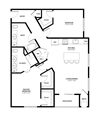 B2 two bedroom floorplan with 1194 square feet B2 two bedroom floorplan with 1194 square feet at The Westlyn, Warrenville