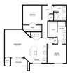 B6 two bedroom floorplan with 1209 square feet B6 two bedroom floorplan with 1209 square feet at The Westlyn, Warrenville, IL