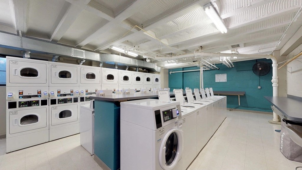 Laundry facility at Bridgeyard Apartments in Alexandria, VA