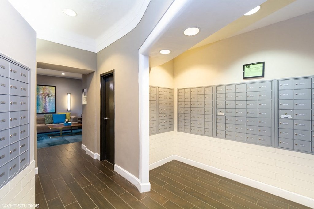 Mail room at Bridgeyard in Alexandria, VA