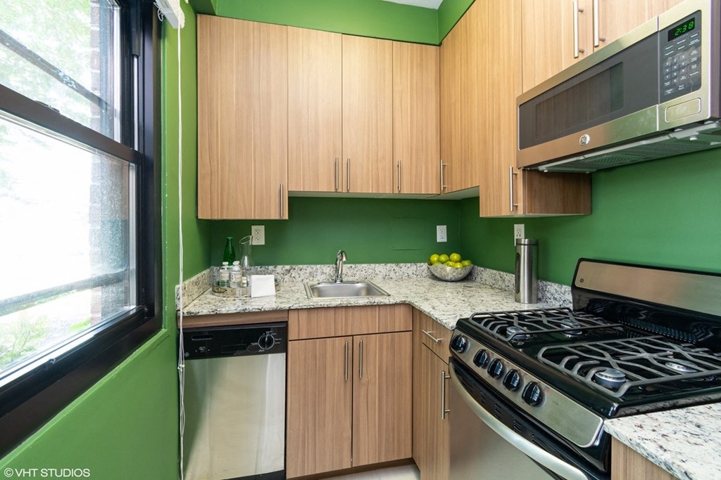 Studio model kitchen at Bridgeyard in Alexandria, VA
