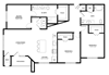 C1-1AC three bedroom floorplan with 1448 square feet C1-1AC three bedroom floorplan with 1448 square feet at The Westlyn, Warrenville, Illinois