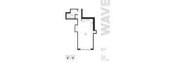 A black and white floor plan of an apartment complex.