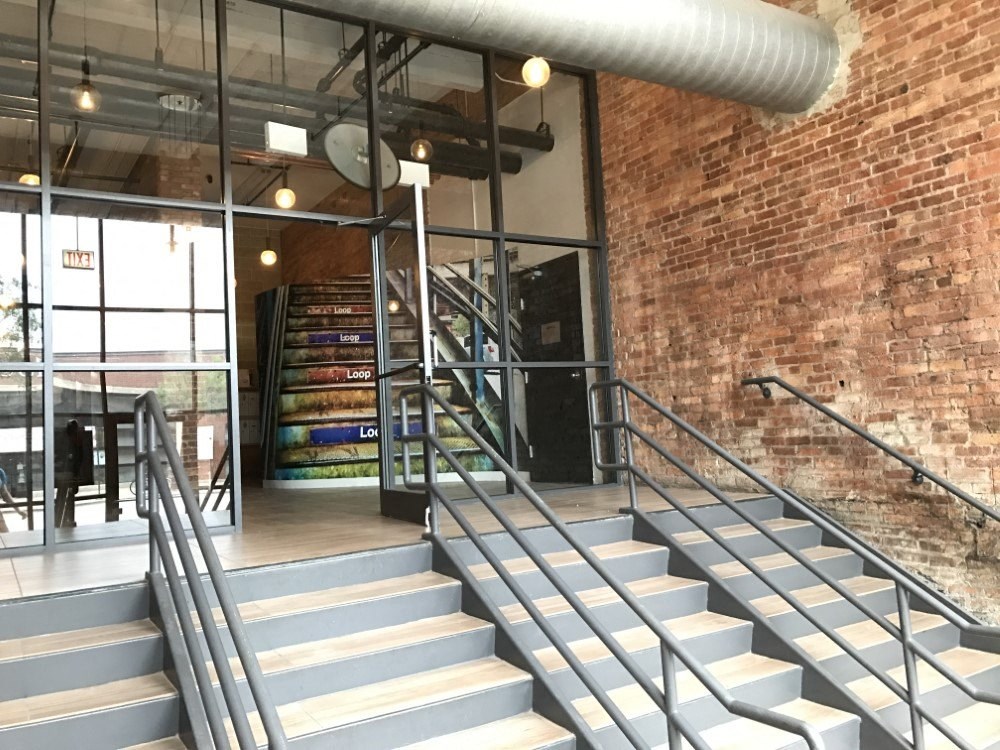 Entry to our building at Carriage House Lofts, Illinois, 60605