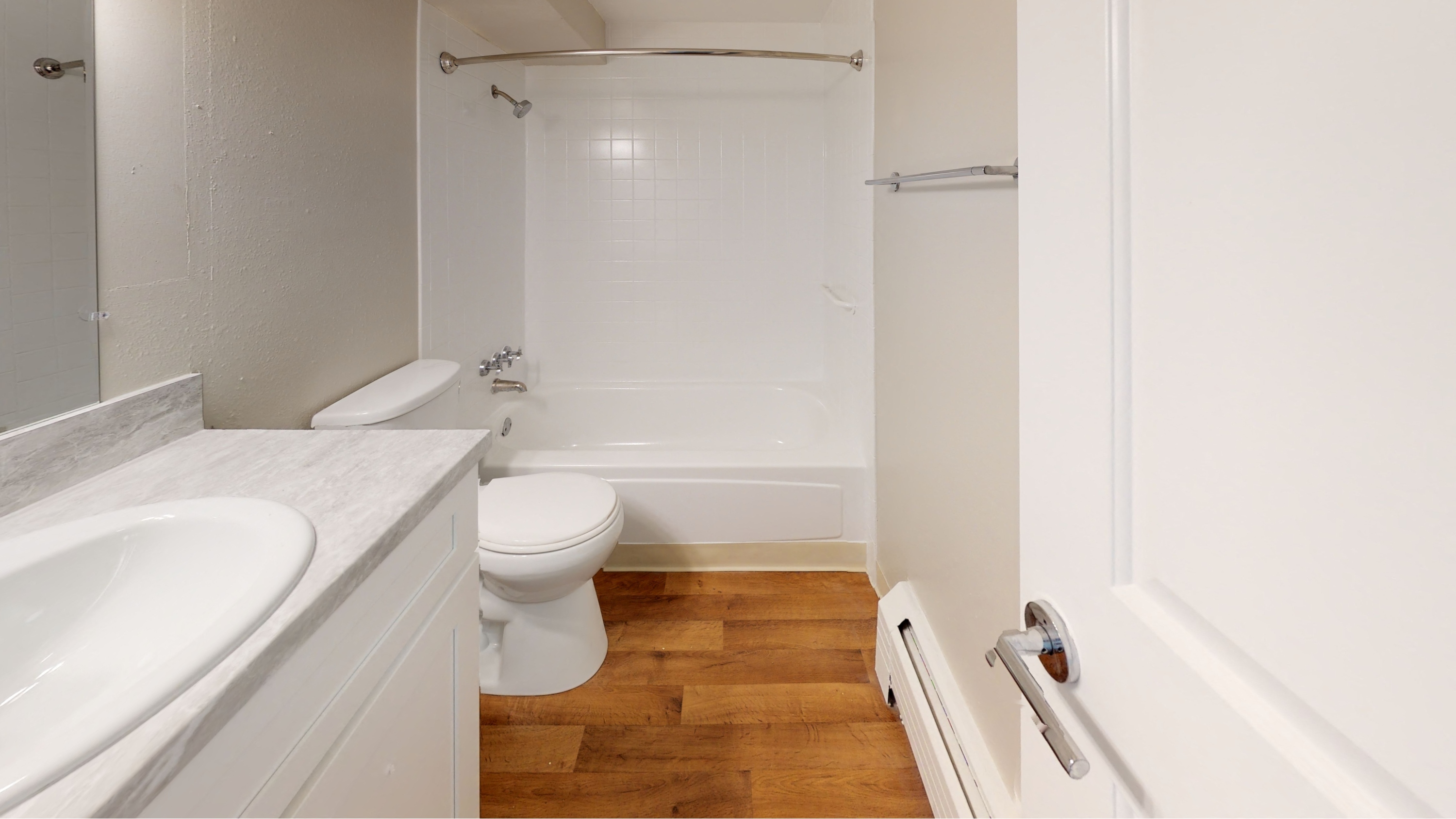 Sparkling white bathroom