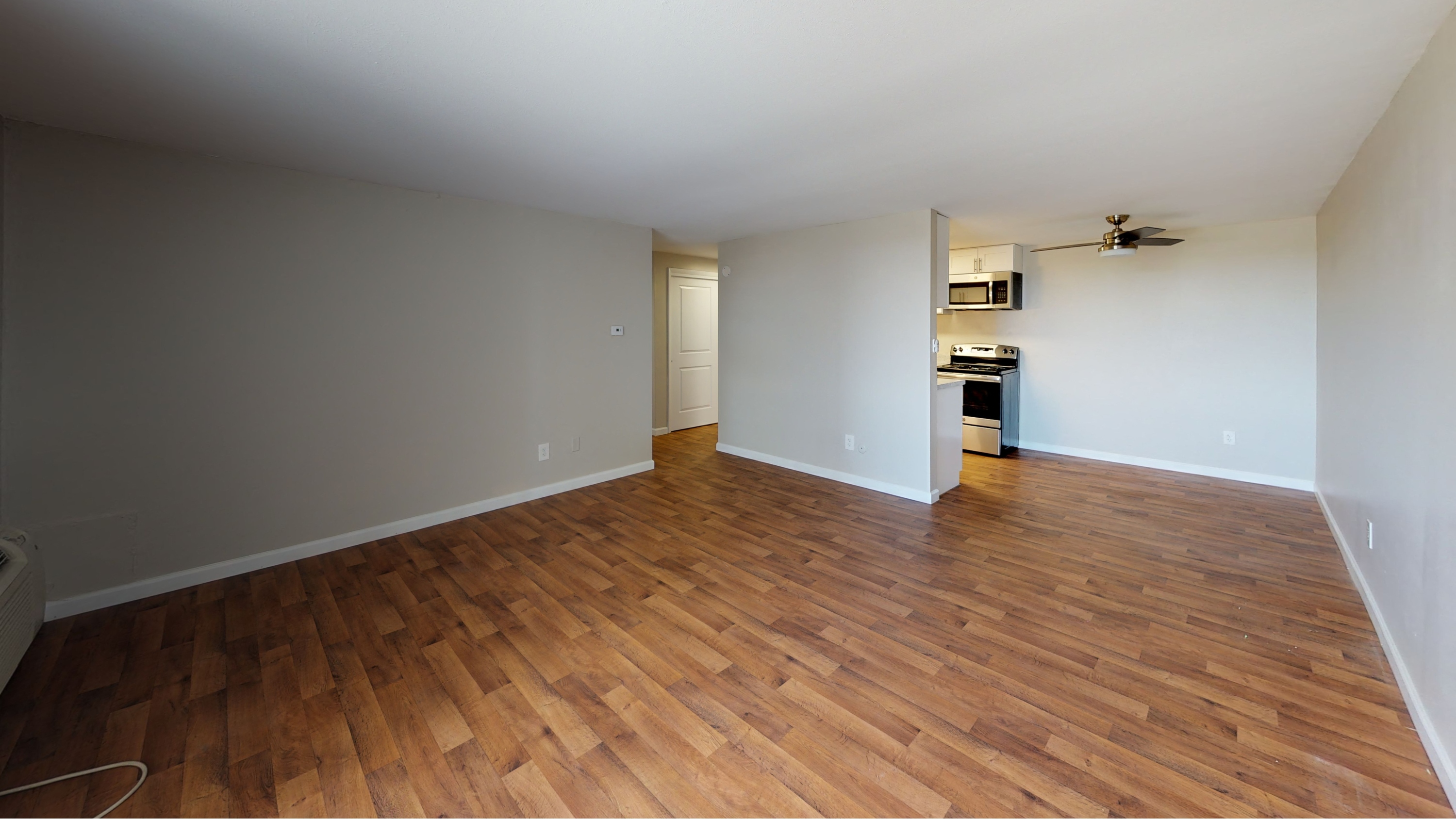 Spacious living and dining area