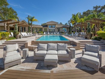 Lots of outdoor seating to enjoy the sunny Jacksonville weather Lots of outdoor seating to enjoy the sunny Jacksonville weather at Creekfront at Deerwood, Florida - Photo Gallery 3