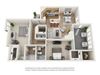 2 bed 1 bath floorplan with 1081 square feet, B3 2 bed 1 bath floorplan with 1081 square feet, B3 at Creekfront at Deerwood, Jacksonville, FL, 32256
