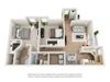 2 bed 1 bath floorplan with 1086 square feet, B4 2 bed 1 bath floorplan with 1086 square feet, B4 at Creekfront at Deerwood, Jacksonville, FL