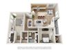 2 bed 1 bath floorplan with 1093 square feet, B5 2 bed 1 bath floorplan with 1093 square feet, B5 at Creekfront at Deerwood, Jacksonville, 32256
