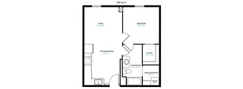 Trillium Large Studio 1-G01 565sf at Trillium Apartments, Fairfax, VA, 22031