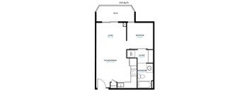 Trillium Studio 1-G03 515 sf at Trillium Apartments, Fairfax, Virginia