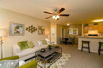 Spacious living room with a ceiling fan Spacious living room with a ceiling fan - Photo Gallery 4