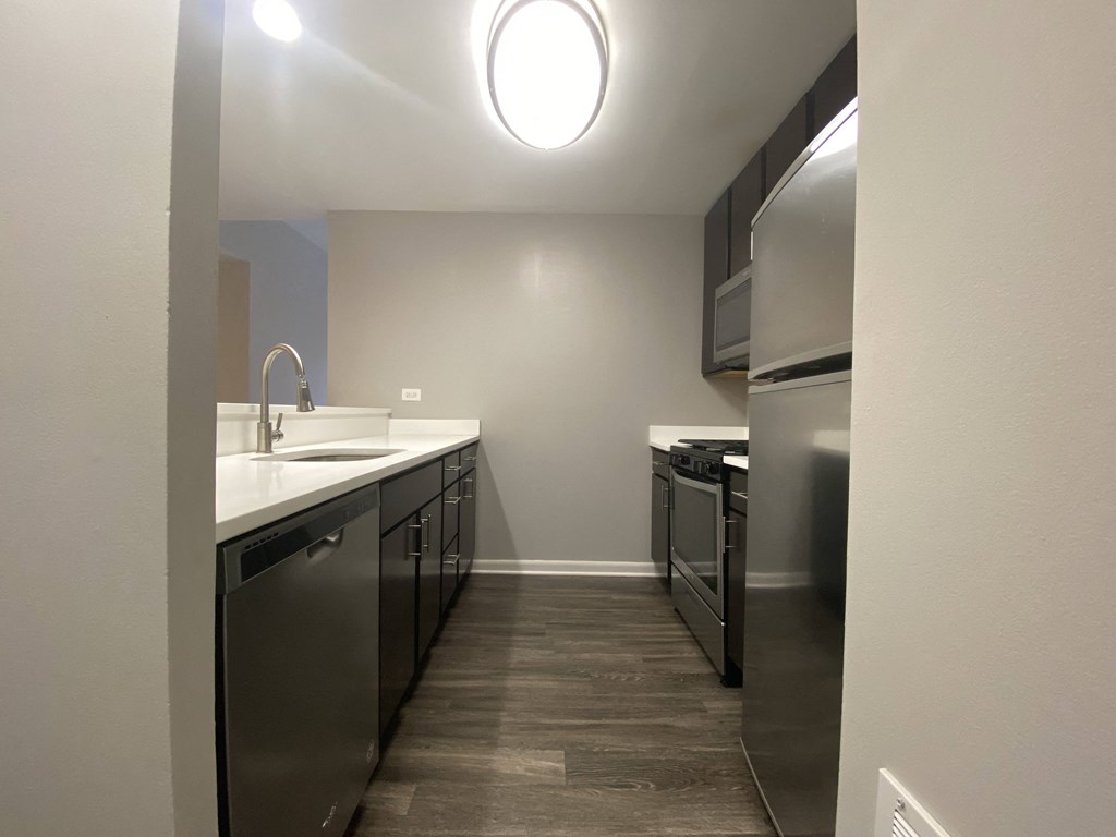 Galley style kitchen