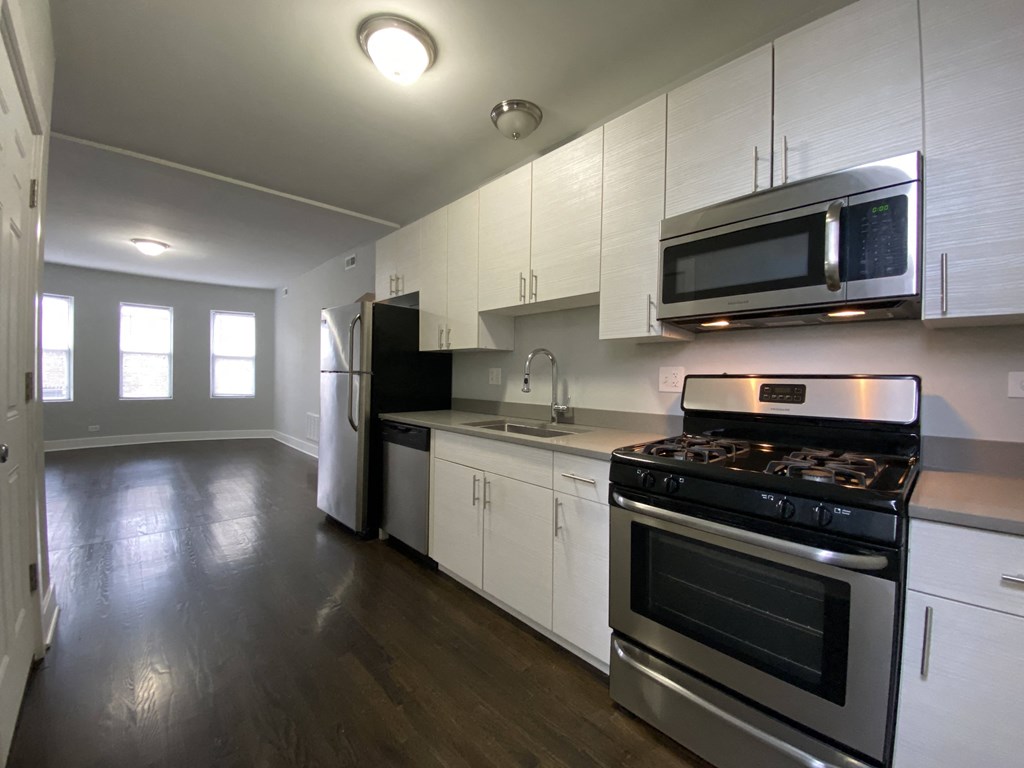 Kitchen with stainless steel appliances - 2 Bedroom