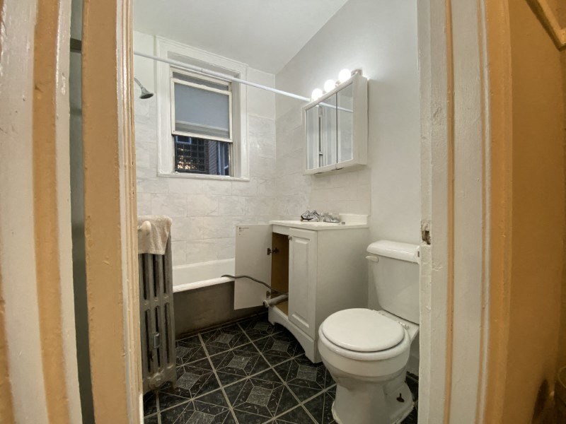 Bathroom with vanity storage