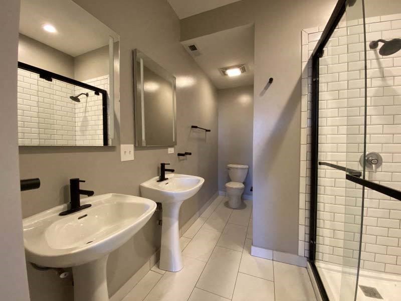 Stunning bathroom space with double sinks
