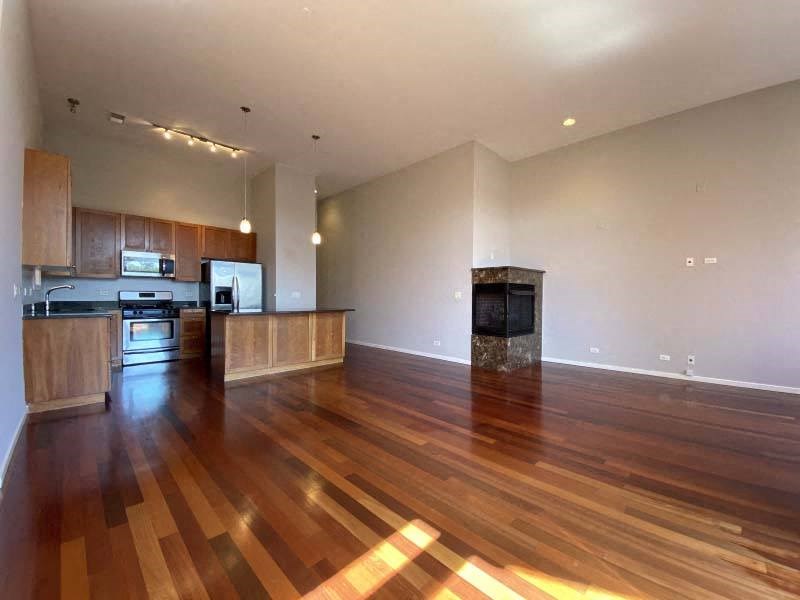 Stunning hardwood floors in the spacious living area