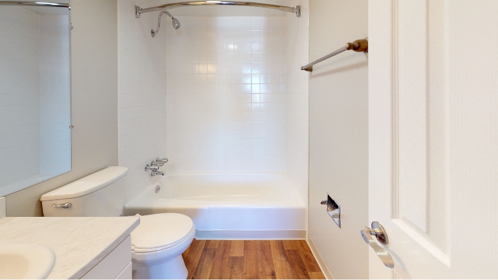 Sparkling white bathroom