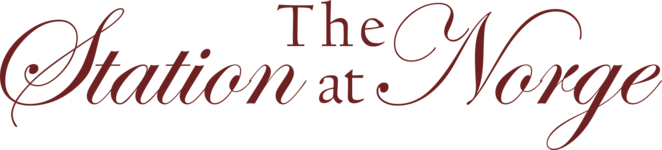 The image displays the text "The Station at Norge" in a decorative, cursive font.