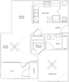 A2 - 1 Bed, 1 Bath Floorplan A2 - 1 Bed, 1 Bath Floorplan