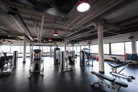 State of the art fitness center at Archer Tower in Denver, CO