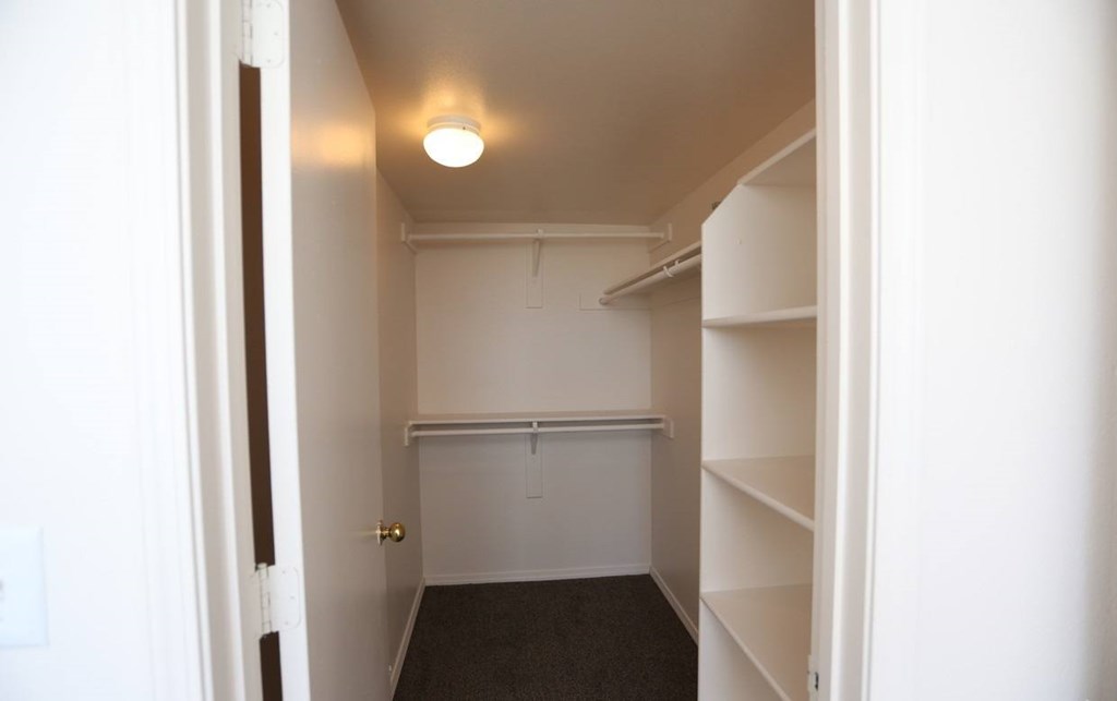 Large closet with shelving at Canon de Arrowhead in Albuquerque, New Mexico