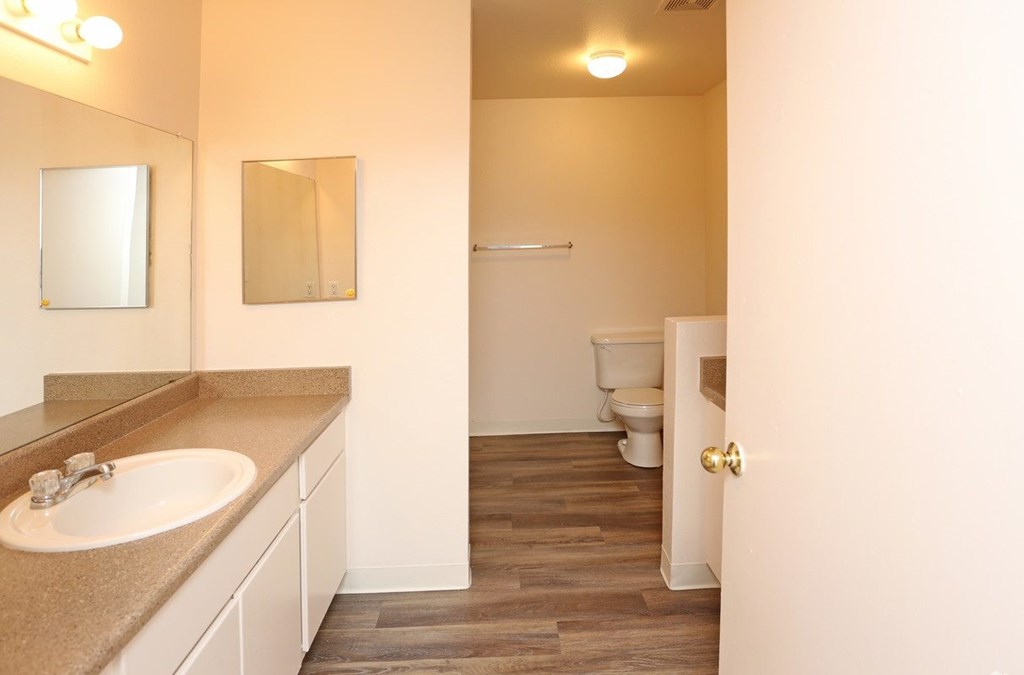 Bathroom with large vanity area  at Canon de Arrowhead in Albuquerque, New Mexico