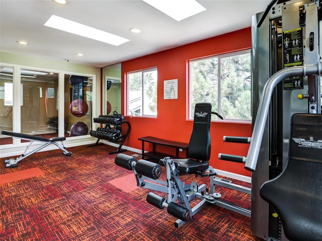Fitness center at Avery Park in Englewood, CO