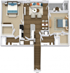 B3 Floor Plan B3 Floor Plan at Mandalay Villas, Georgia, 30253