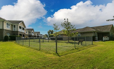 Pet friendly community with a fenced in pet park