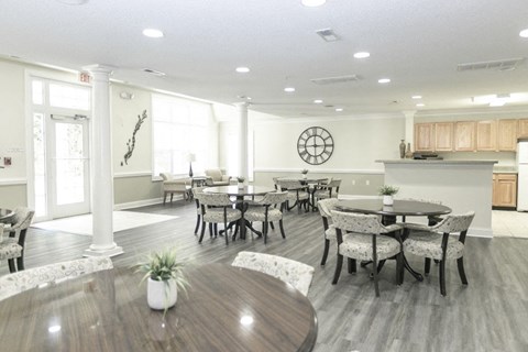 Large community room area for residents to enjoy with plenty of seating.