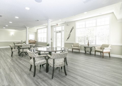 Large community room area for residents to enjoy with plenty of seating.
